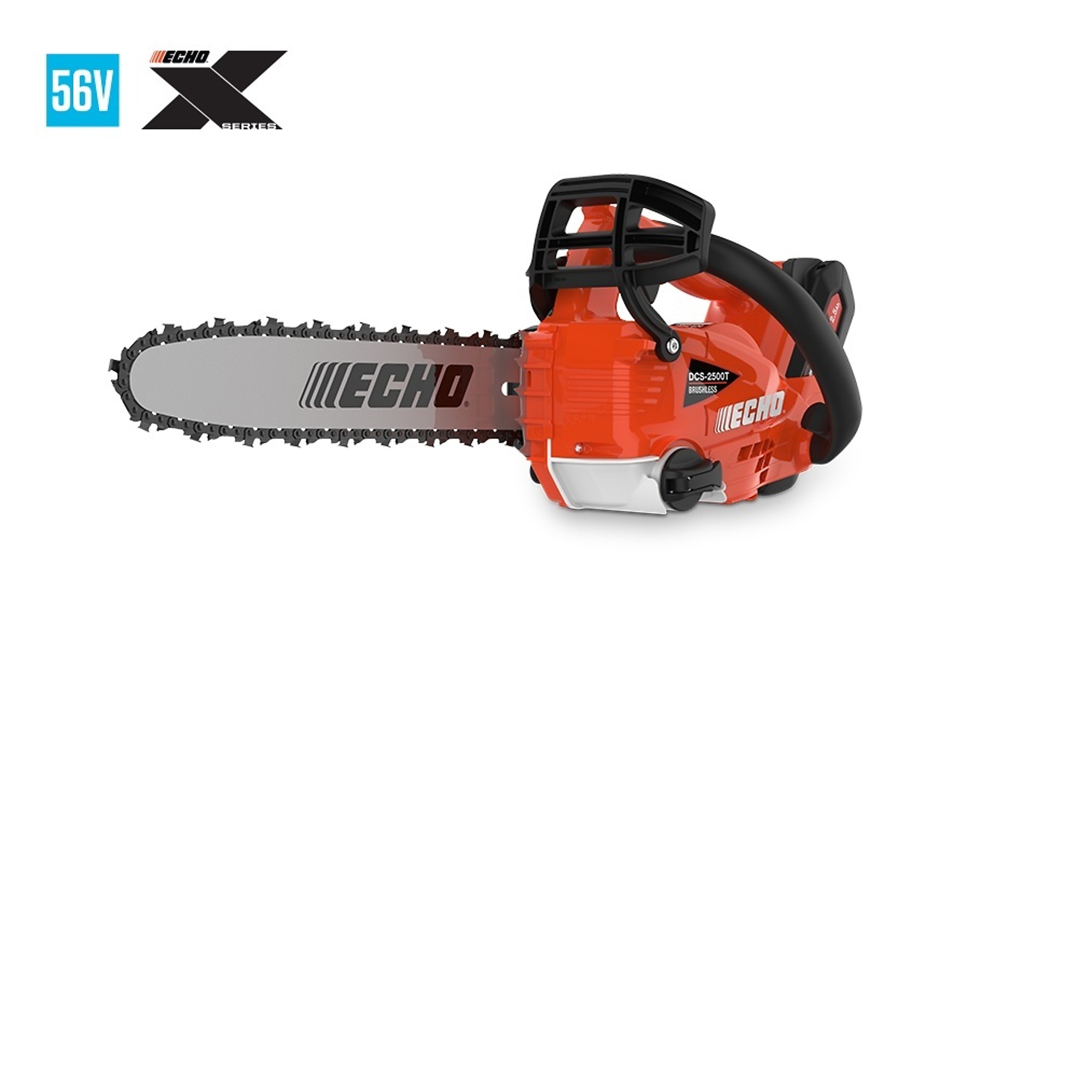 ECHOX Series, 56V Battery System, Battery-Powered Top Handle Chainsaw, Bar Length 12 in, Volts 56, Tool Only, Model# DCS-2500T-12BT